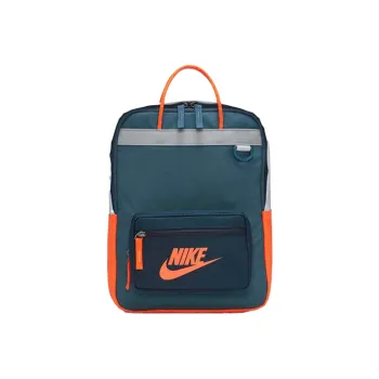 Nike Tanjun Polyester Backpack Regular Men's Gray Green & Orange Red