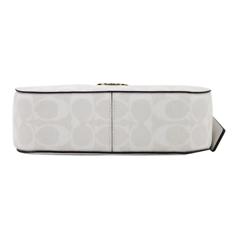 COACH Serena PVC Chinese Steamed Bun Bag Shell Bag Round Bag Portable Crossbody Bag Shoulder Bag Women's White-4
