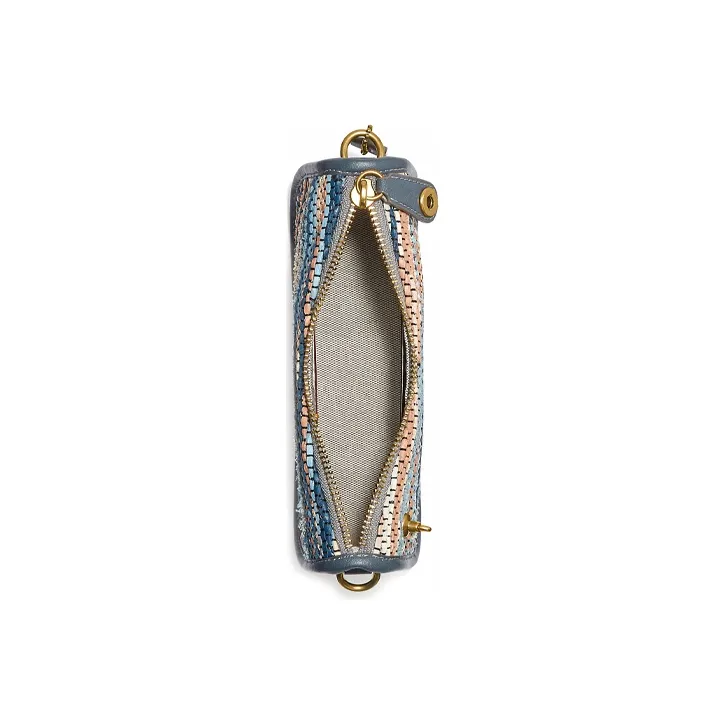 COACH Swinger With Leather Shoulder Bag Crossbody Bag Handbag Small Size Women's Blue-2