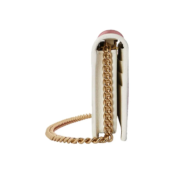 GUCCI Leather Shoulder Bag Women's Red-2