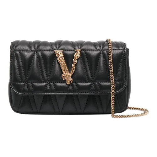 VERSACE VERSACE Lambskin One Shoulder Handbags Women's Black