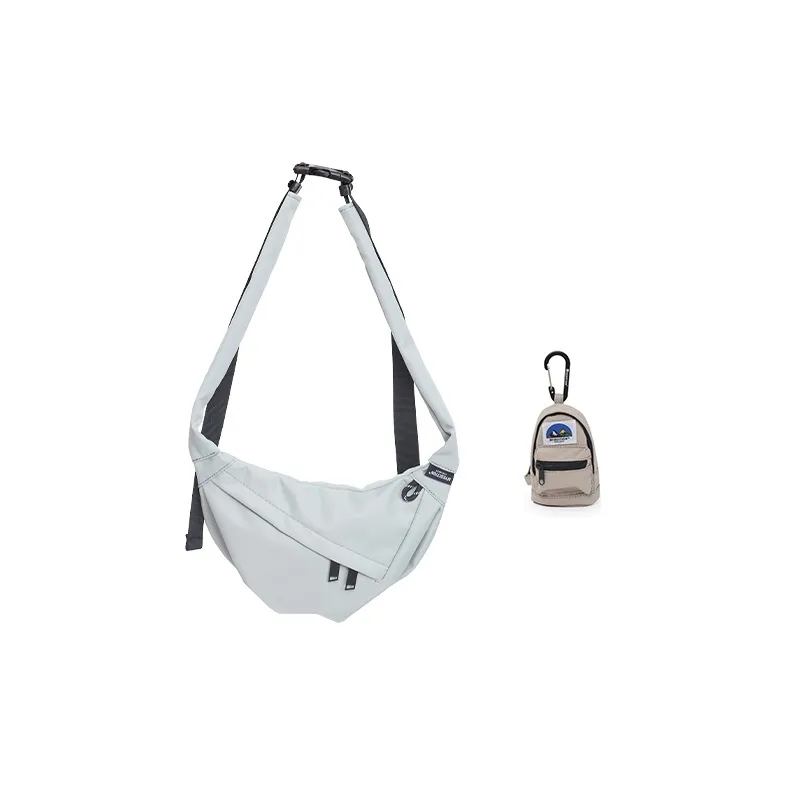 MYEDITION Shoulder Bag, Cell Phone Pouch, Crossbody Bag Nylon Polyester Black/Gray Unisex-38