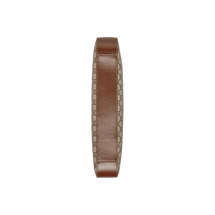 GUCCI Canvas With Leather Canvas Bag Briefcase Shoulder Bag Crossbody Bag Handbag Regular Men's Ebony & Brown-5