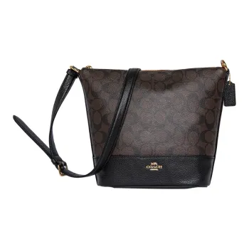 COACH Paxton Cow Leather Bucket French Fries Bag Hobo Bag Crossbody Bag Shoulder Bag Women's Dark Brown