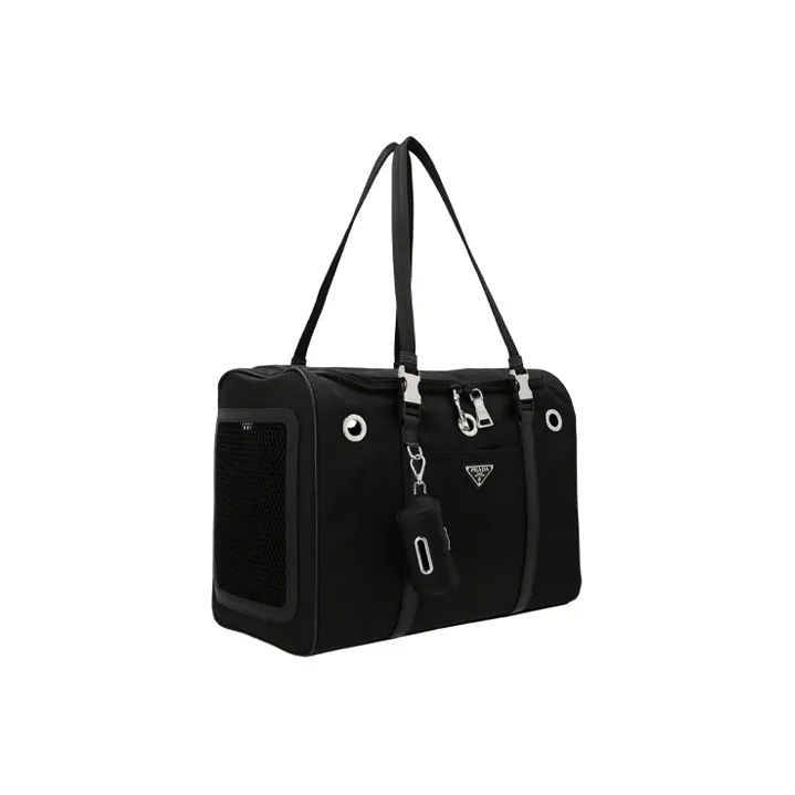 PRADA Nylon Fabric Handbag Women's Black-2