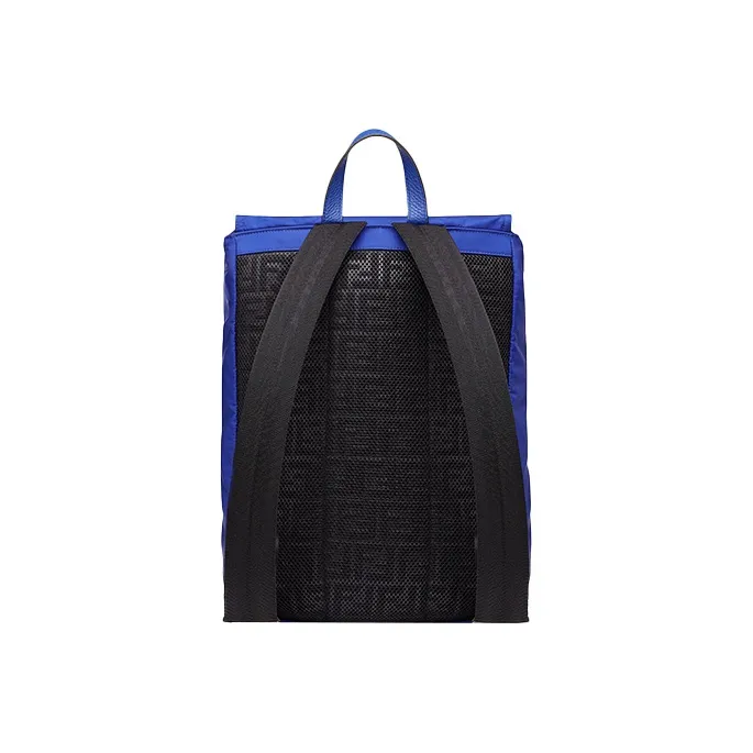 FENDI Fendiness Recycled Nylon Backpack Medium Size Men's Fluorescent Blue-2
