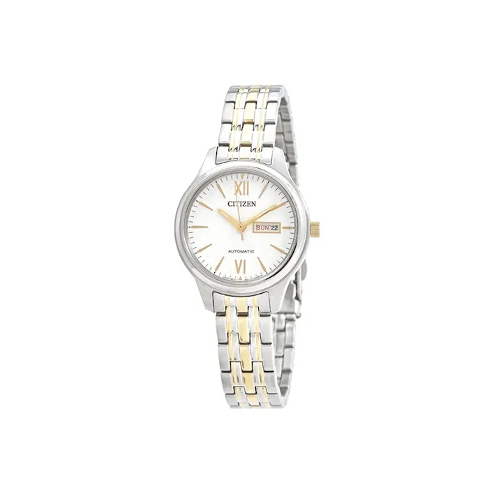 CITIZEN Automatic Mechanical Movement Stainless Steel Strap Watch Women's Watch White Dial PD7134 51A-1