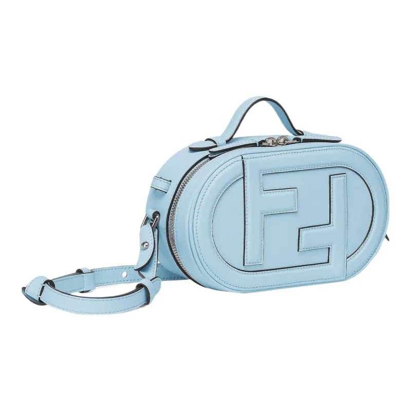 FENDI O'Lock Calfskin Camera Bag Handbag Shoulder Bag Crossbody Bag Mini Women's Light Blue-2