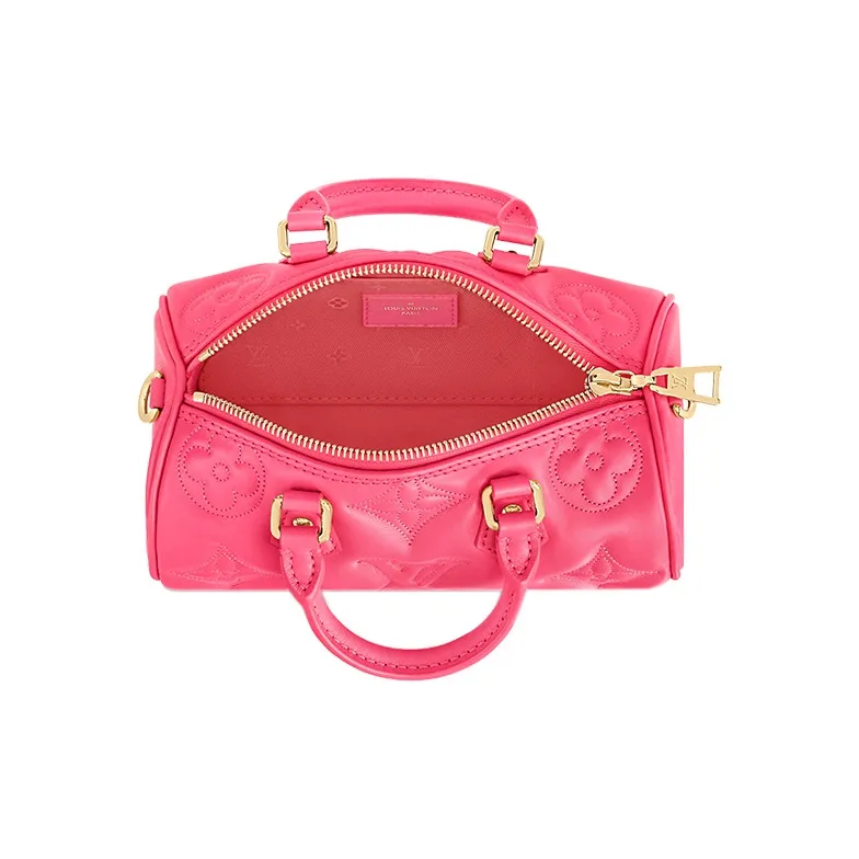 LOUIS VUITTON Calfskin Chain Bag Shoulder Bag Crossbody Bag Handbag Small Size Women's Pink-3