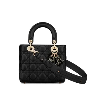 DIOR Lady DiorMy ABCDior Sheepskin Lady Dior Bag, Shoulder Bag, Crossbody Bag, Handbag Trumpets Women's Black