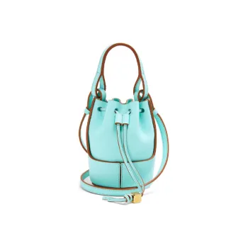 LOEWE Balloon Calfskin Bucket Bag Handbag Shoulder Bag Crossbody Bag Women's Pacific Aqua Ice Blue