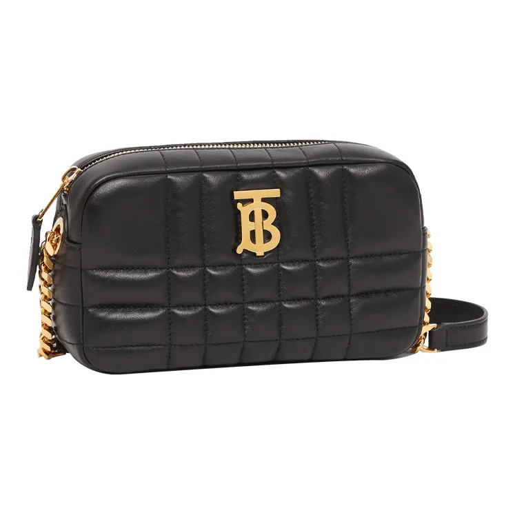 Burberry Quilted Leather Lola Camera Bag Mini Black-2
