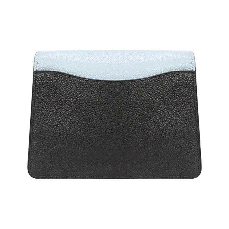 COACH Jade Cow Leather Shoulder Bag Crossbody Bag Handbag Small Size Women's Blue-4