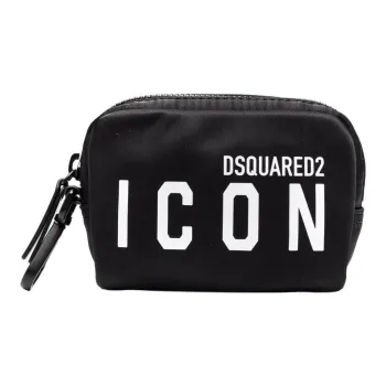 DSQUARED 2 Logo Printed Zipped Make Up Bag