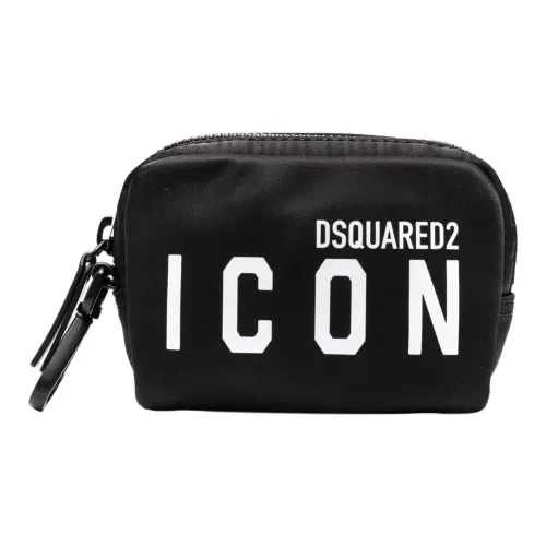 DSQUARED 2 Logo Printed Zipped Make Up Bag