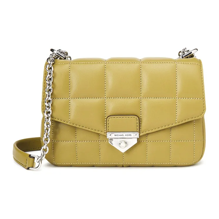 MICHAEL KORS Soho Sheepskin Sponge Bag Pillow Bag Shoulder Bag Crossbody Bag Small Size Women's Olive Green-0