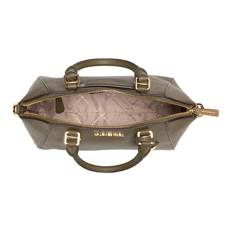 MICHAEL KORS Ciara Cow Leather Girlish Dome Bag Handbag Women's Dark Green-2