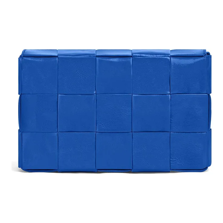 Bottega Veneta CASSETTE Cow Leather Tofu Bag Shoulder Bag Crossbody Bag Medium Size Men's Diamond Blue-3