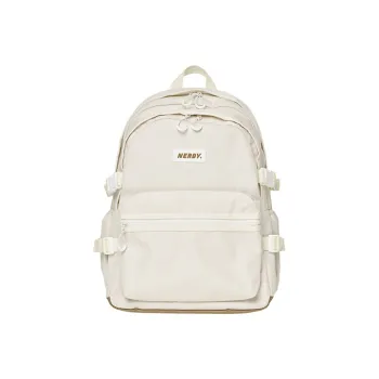 NERDY Fabric Travel Bags Backpack Regular Unisex Cream