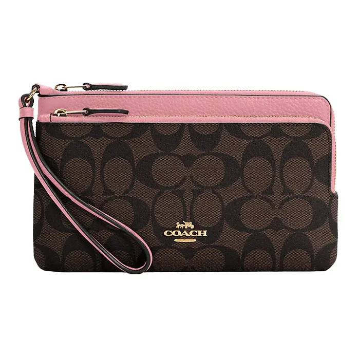 COACH Double Zip Wallet Clutches-0