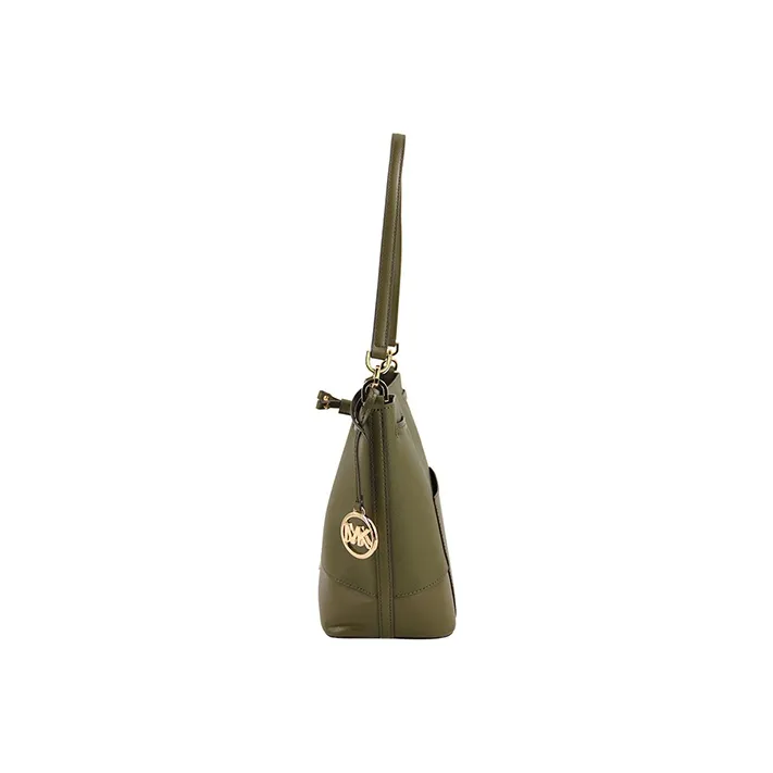 MICHAEL KORS MICHAEL KORS Handbag Collection Trista Leather Shoulder Bag Medium Size Women's Green-2