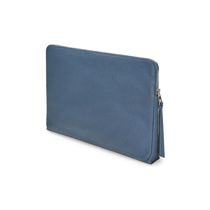 LOEWE Goya Grained Calfskin Clutch Men's Indigo-1