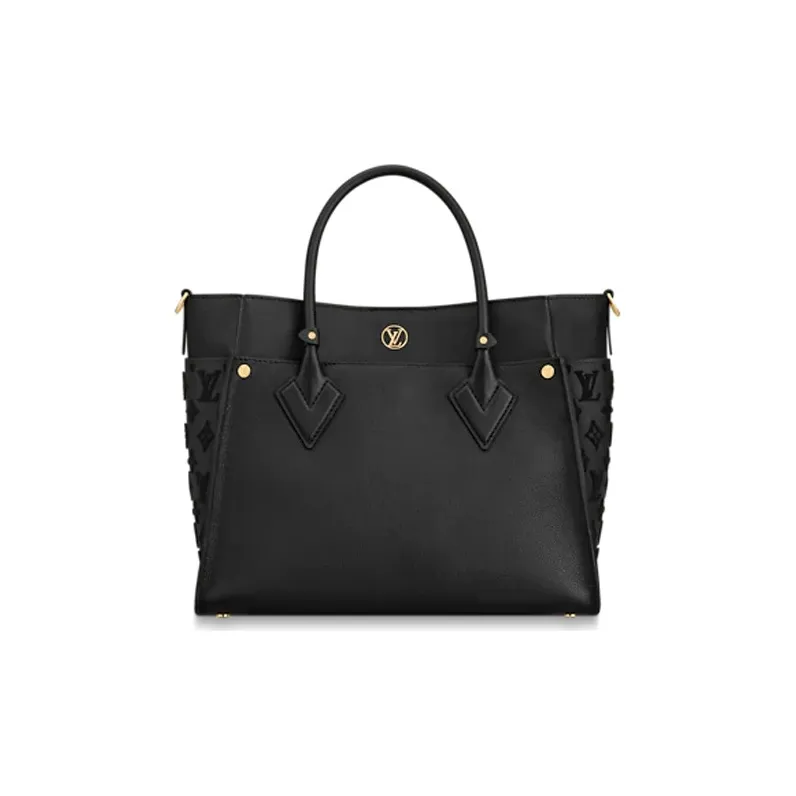 LOUIS VUITTON On My Side Calfskin Tote Bag, Shopping Bag, Shoulder Bag, Crossbody Bag, Handbag Tubas Women's Black-2