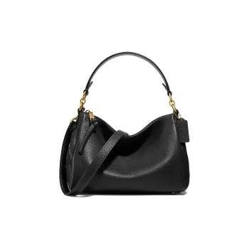 COACH Shay Cow Leather One Shoulder Handbags Medium Size Women's Black