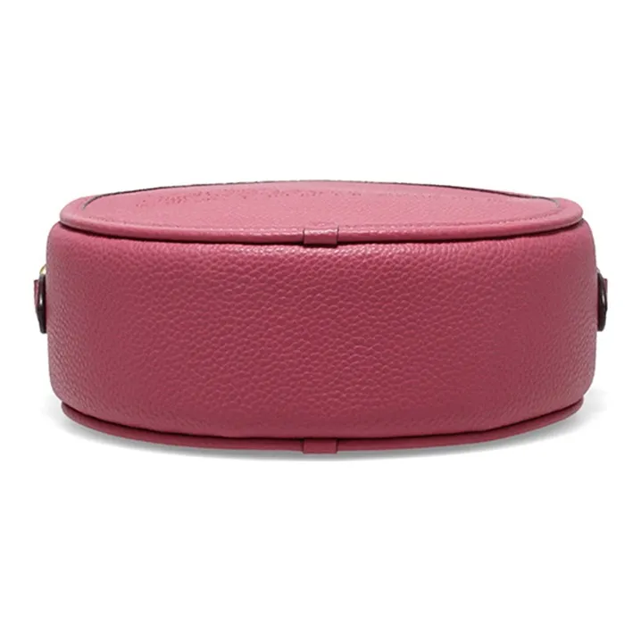 COACH Kia Pebbled Leather Cylinder Bag Shoulder Bag Handbag Crossbody Bag Regular Women's Brass/Rogue Red Plum Red-4