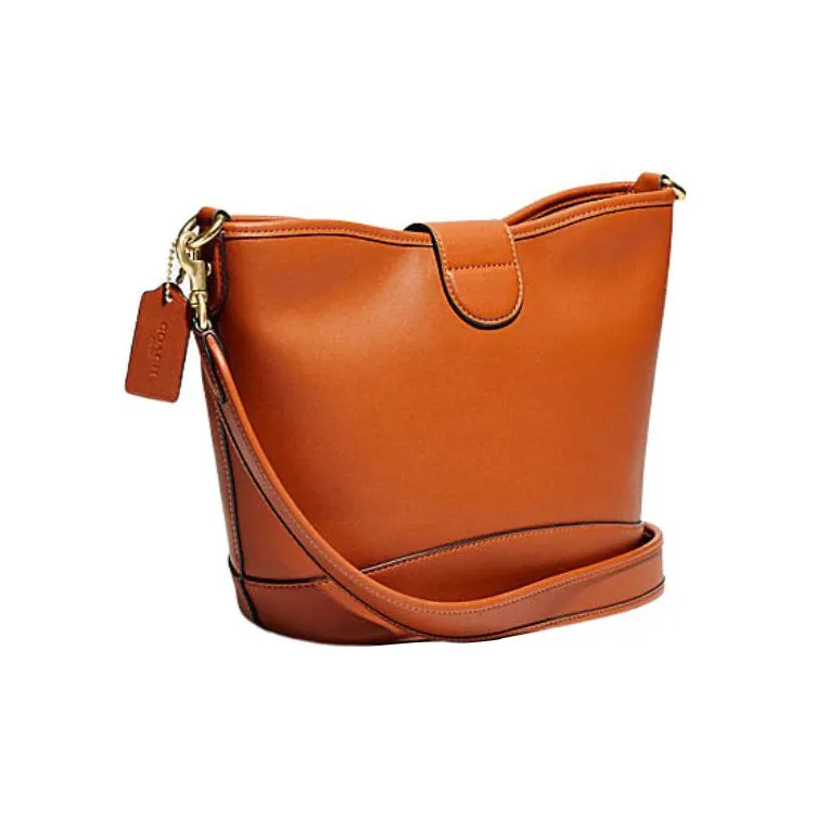COACH Cow Leather Bucket Bag, Shoulder Bag, Crossbody Bag Tubas Women's Canyon Red-1