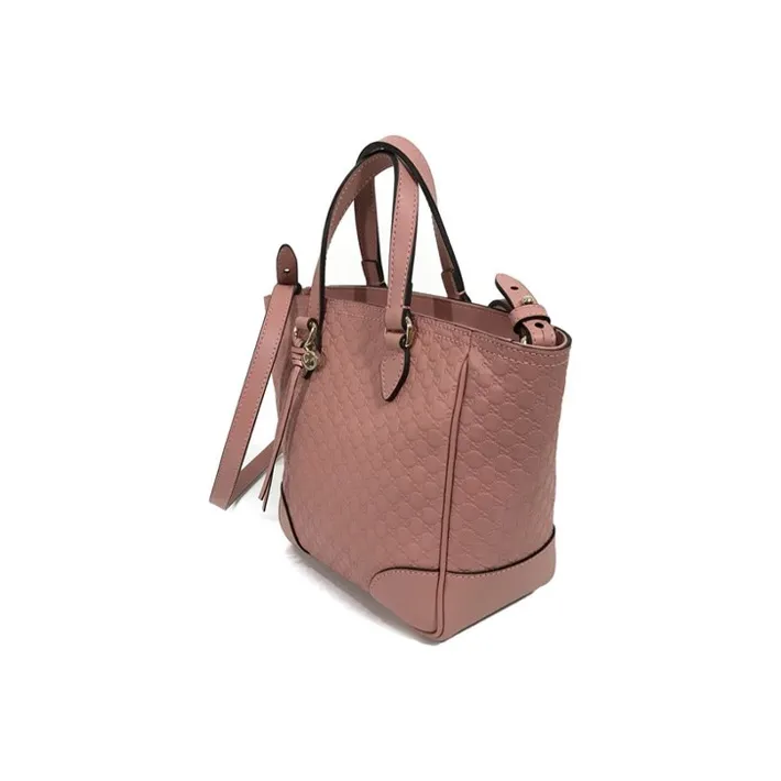 GUCCI Leather Tote Bag Shopping Bag Shoulder Bag Crossbody Bag Handbag Small Size Women's Pink-1