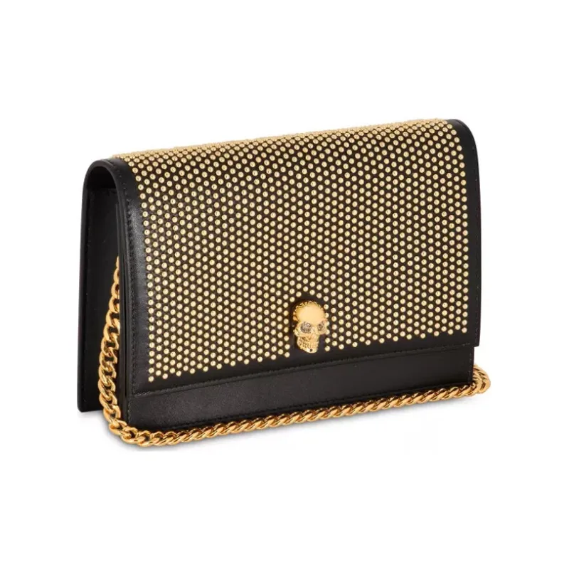 Alexander McQueen Cow Leather Shoulder Bag Women's Black-1