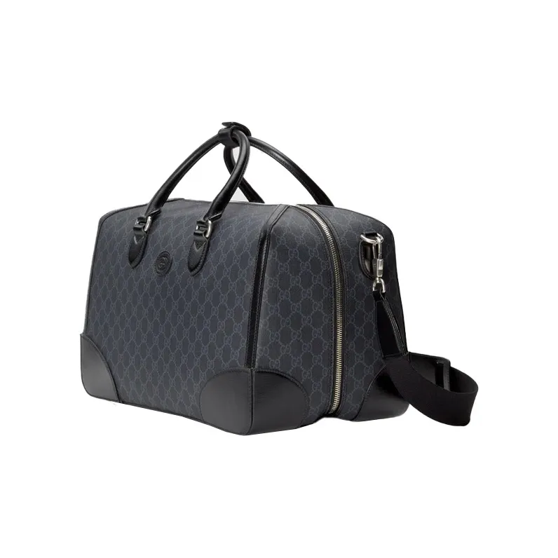 GUCCI Canvas Patchwork Leather Travel Bags Shoulder Bag Crossbody Bag Handbag Regular Men's Black-1
