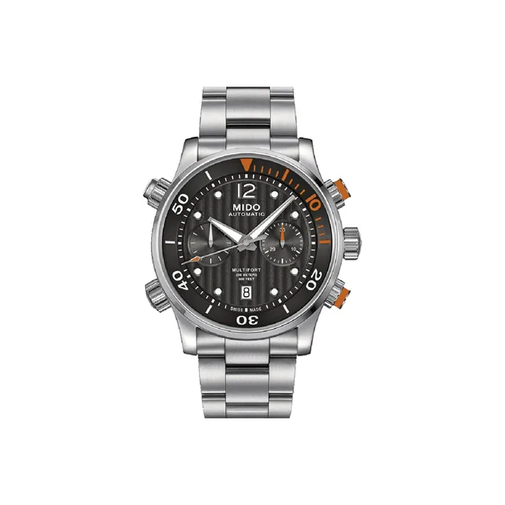 MIDO Helm Collection Automatic Mechanical Movement Men's Watches Watch 44mm Black Dial Stainless Steel Watchband-0