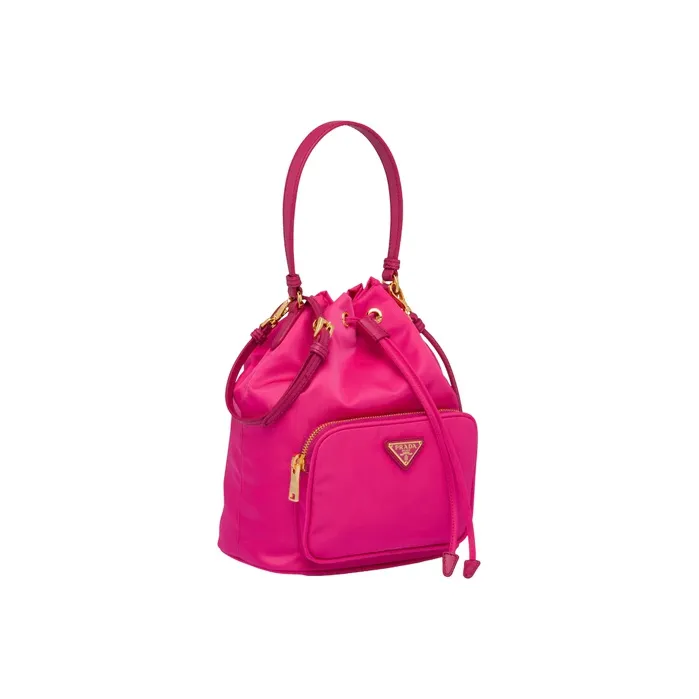 PRADA PRADA Luggage Collection Fabric One Shoulder Handbags Women's Fuchsia-1