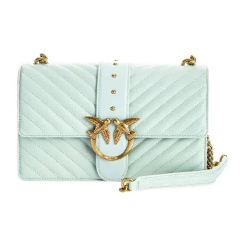 PINKO Leather Shoulder Bag Crossbody Bag Women's Mint Green