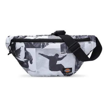 Dickies Polyurethane Fanny Pack Sling Bag Dumpling Bag Crossbody Bag Regular Unisex Black White Mixed Color