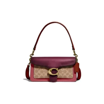 COACH Tabby Leather Dionysus Shoulder Bag, Handbag Medium Size Women's Brown Red