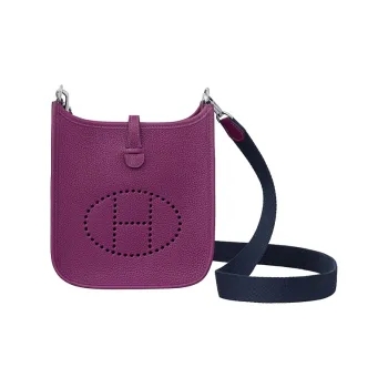 HERMES Evelyne Leather Shoulder Bag, Crossbody Bag 16 Women's Sea Anemone Purple