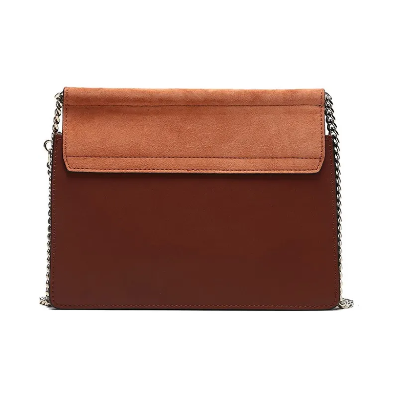 Chloe Cow Leather Crossbody Bag, Shoulder Bag Women's Brown-2