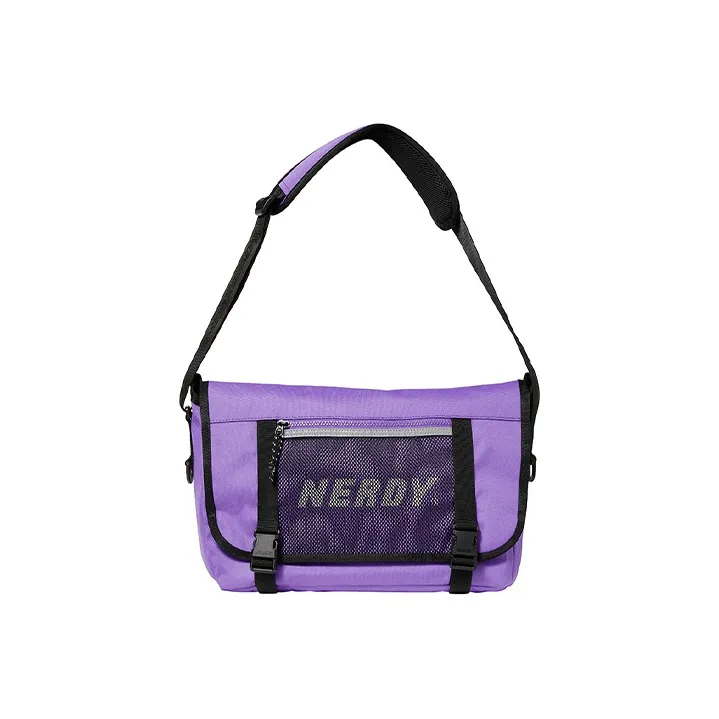 NERDY Polyester Messenger Bag Shoulder Bag Crossbody Bag Regular Unisex Purple/Black-0