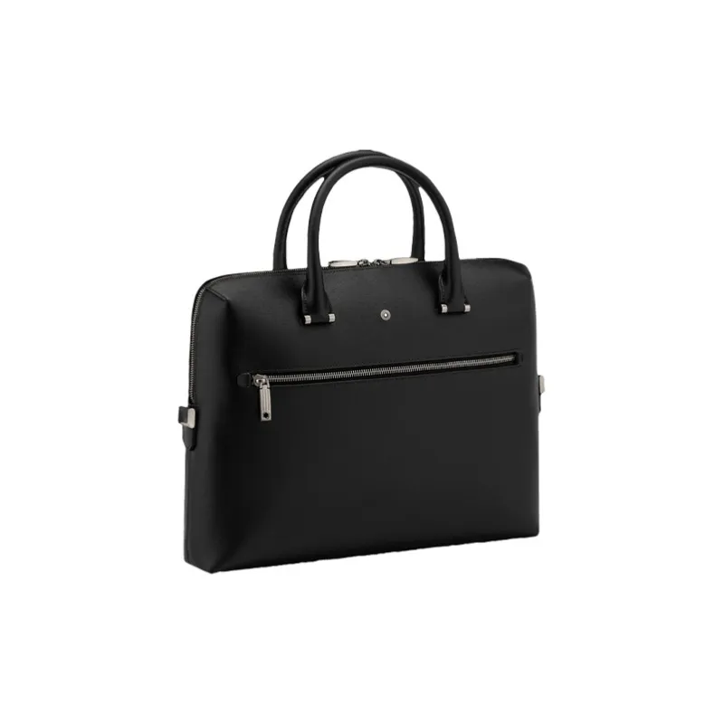 MONTBLANC Cow Leather Briefcase, Crossbody Bag, Handbag Men's Black-1