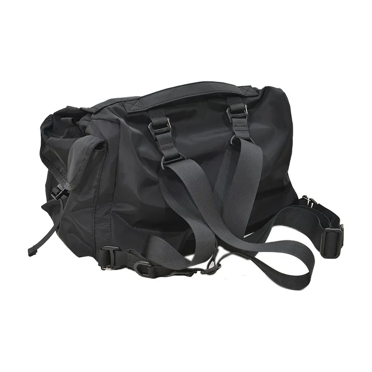 MYEDITION Nylon Messenger Bag Travel Bag Unisex Black-35