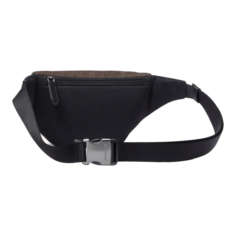 MICHAEL KORS Greyson Artificial Leather Sling Bag Fanny Pack Men's Brown-1