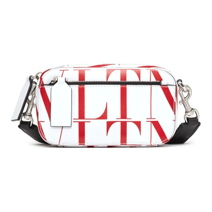 Valentino VLTNTIMES Cow Leather Shoulder Bag Crossbody Bag Small Size Men's White/Red-0