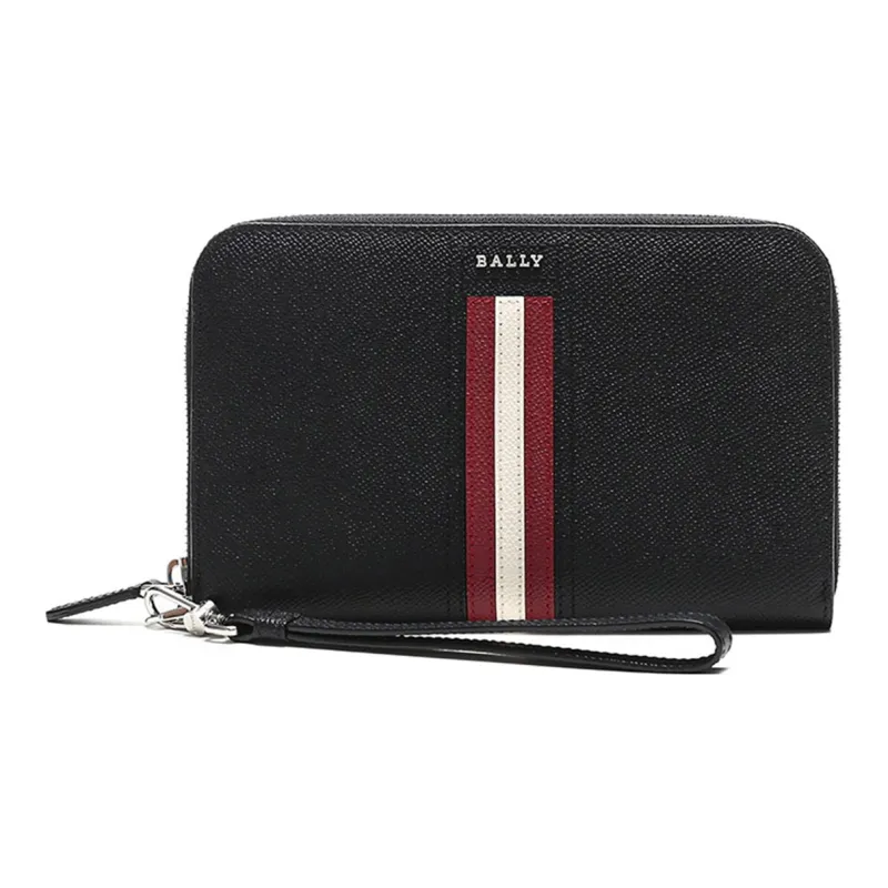 BALLY Leather Wallet Money Clip Clutch Regular Men's Black Red White-0