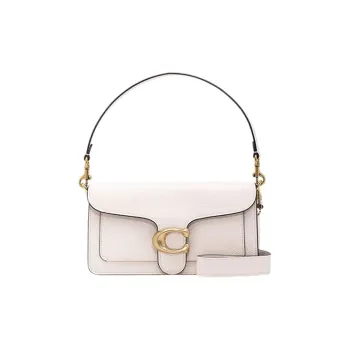 COACH Tabby Polished Pebbled Leather Shoulder Bag Portable Crossbody Bag Shoulder Bag Women's White