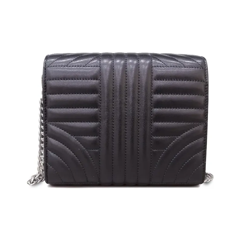 PRADA Sheepskin Shoulder Bag Crossbody Bag Regular Women's Black-4