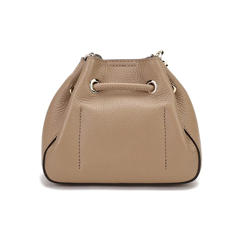MICHAEL KORS Phoebe Cow Leather Bucket Bag, Chain Bag, Shoulder Bag Women's Camel-3