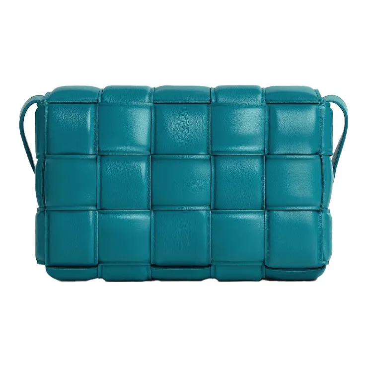 Bottega Veneta Padded Cassette Sheepskin Pillow Bag Crossbody Bag Shoulder Bag Women's Sparkling Blue-2